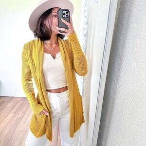 Anthropologie Guinevere Knit Linen blend Cardigan Size XS